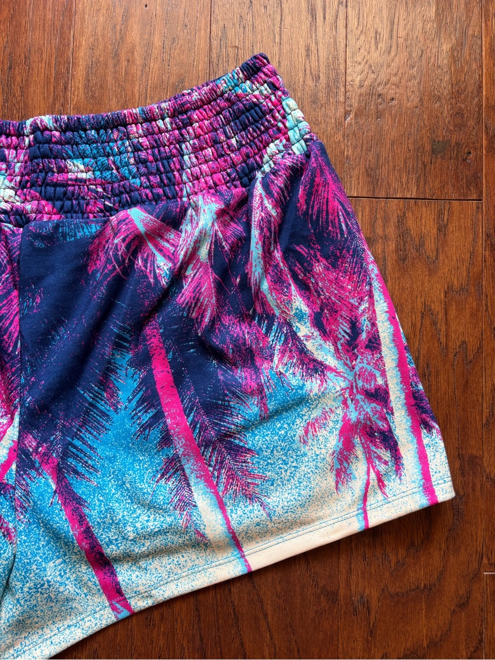 Torrid Tropical Palm Print Shorts Blue Pink | Size 3X | Plus Size - Picture 7 of 10